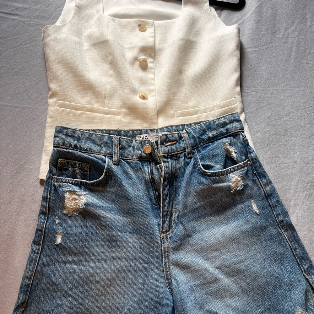 Zara Blue Denim Shorts